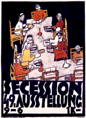 Oil schiele, egon Painting - Secession, 49 Asstellung by Schiele, Egon