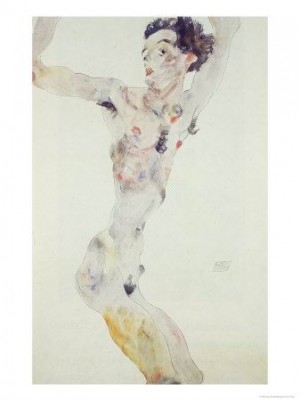 Oil Portrait Painting - Self Portrait, 1911 by Schiele, Egon