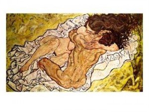 Oil schiele, egon Painting - The Embrace, 1917 by Schiele, Egon