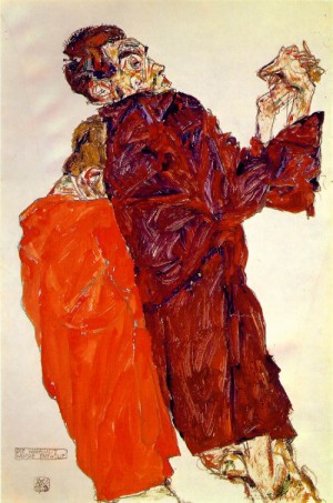 Oil people Painting - The Truth Unveiled  1913 by Schiele, Egon
