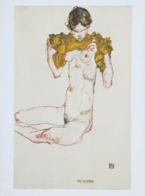 Oil people Painting - The Virgin, 1913 by Schiele, Egon