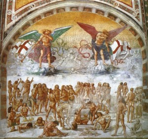 Oil signorelli, luca Painting - Resurrection of the Flesh, Orvieto by Signorelli, Luca