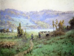 Oil steele, theodore clement Painting - In the Whitewater Valley near Metamora 1894 by Steele, Theodore Clement