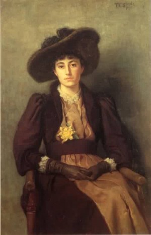 Oil steele, theodore clement Painting - Portrait of Daisy 1891 by Steele, Theodore Clement