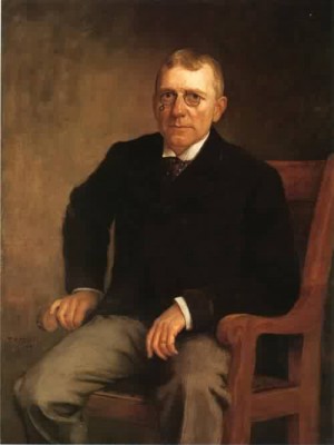 Oil portrait Painting - Portrait of James Whitcomb Riley 1891 by Steele, Theodore Clement