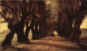 Oil steele, theodore clement Painting - Road to Schleissheim 1882 by Steele, Theodore Clement