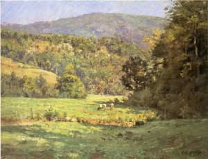Oil mountain Painting - Roan Mountain 1899 by Steele, Theodore Clement