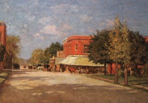 Oil steele, theodore clement Painting - Street Scene, 1896 by Steele, Theodore Clement