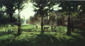 Oil summer Painting - Summer Days at Vernon, 1892 by Steele, Theodore Clement