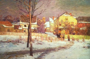 Oil steele, theodore clement Painting - Tinker Place, 1891 by Steele, Theodore Clement