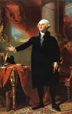 Oil portrait Painting - George Washington The Landsdowne Portrait 1796 1797 by Stuart, Gilbert Charles