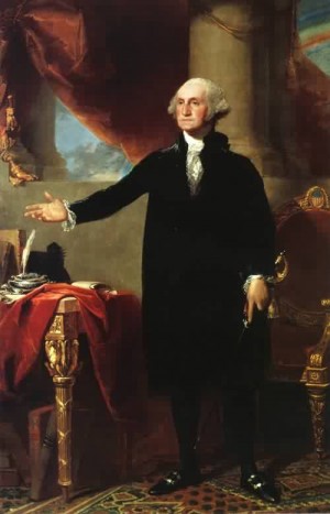 Oil portrait Painting - George Washington The Landsdowne Portrait 1796 by Stuart, Gilbert Charles