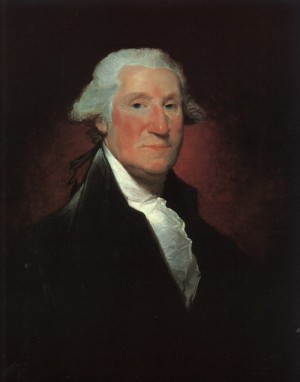 Oil portrait Painting - Portrait of George Washington (Vaughan Washington), 1795 by Stuart, Gilbert Charles