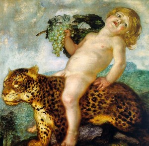 Oil stuck, franz von Painting - Boy Bacchus Riding on a Panther, 1901 by Stuck, Franz von