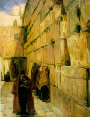 Oil the Painting - Study for the Wailing Wall c1897 by Tanner, Henry Ossawa