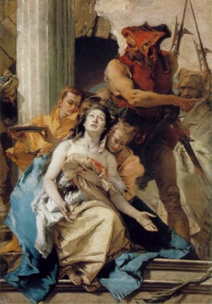 Oil tiepolo, giambattista Painting - The Martyrdom of Saint Agatha    c. 1755 by Tiepolo, Giambattista