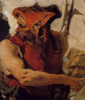 Oil tiepolo, giambattista Painting - The Martyrdom of Saint Agatha (DETAIL of executioner)  c.1755 by Tiepolo, Giambattista