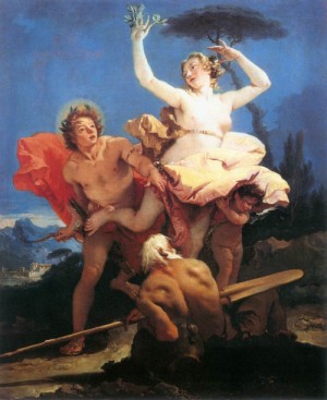 Oil fantasy and mythology Painting - Apollo and Daphne  1744-45 by Tiepolo, Giovanni Battista
