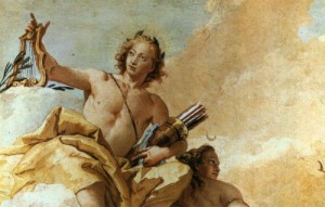 Oil fantasy and mythology Painting - Apollo and Diana   1757 by Tiepolo, Giovanni Battista
