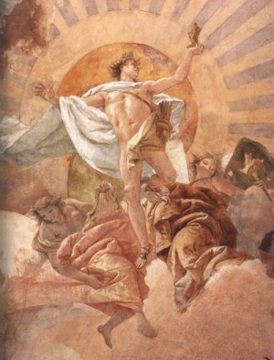 Oil tiepolo, giovanni battista Painting - Apollo and the Continents by Tiepolo, Giovanni Battista