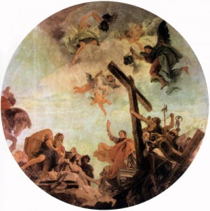 Oil fantasy and mythology Painting - Discovery of the True Cross    c. 1745 by Tiepolo, Giovanni Battista
