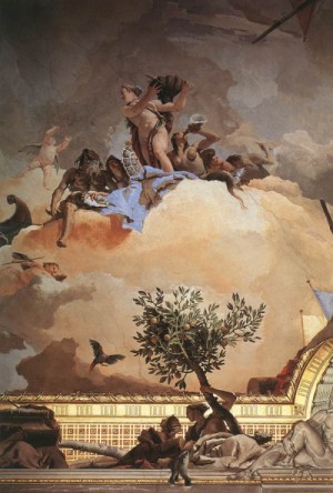 Oil fantasy and mythology Painting - Glory of Spain (detail)     1762-66 by Tiepolo, Giovanni Battista