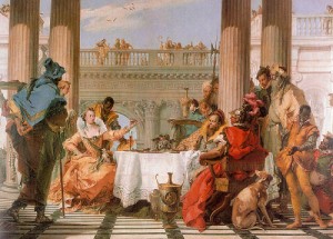 Oil fantasy and mythology Painting - The Banquet of Cleopatra, 1743-44 by Tiepolo, Giovanni Battista