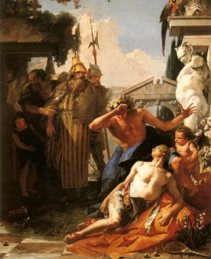 Oil fantasy and mythology Painting - The Death of Hyacinth     1752-53 by Tiepolo, Giovanni Battista