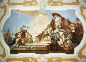 Oil fantasy and mythology Painting - The Judgment of Solomon     1726-29 by Tiepolo, Giovanni Battista