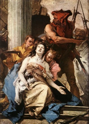 Oil fantasy and mythology Painting - The Martyrdom of St Agatha    c. 1756 by Tiepolo, Giovanni Battista