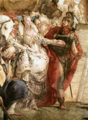 Oil fantasy and mythology Painting - The Meeting of Anthony and Cleopatra (detail)     1746-47 by Tiepolo, Giovanni Battista