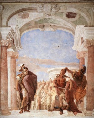 Oil tiepolo, giovanni battista Painting - The Rage of Achilles     1757 by Tiepolo, Giovanni Battista