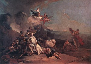 Oil fantasy and mythology Painting - The Rape of Europa    c. 1725 by Tiepolo, Giovanni Battista