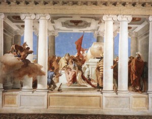 Oil fantasy and mythology Painting - The Sacrifice of Iphigenia     1757 by Tiepolo, Giovanni Battista