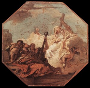 Oil fantasy and mythology Painting - The Theological Virtues    c. 1755 by Tiepolo, Giovanni Battista