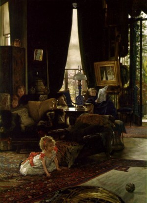 Oil tissot, james Painting - Hide and Seek    c. 1877 by Tissot, James