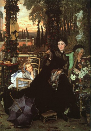 Oil tissot, james Painting - Une Veuve (A Widow), 1868 by Tissot, James