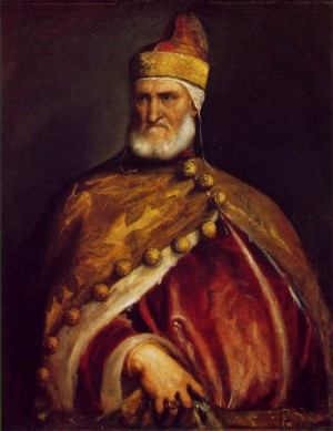 Oil titian Painting - Portrait of Doge Andrea Gritti  1544-45 by Titian