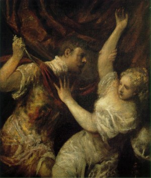  Photograph - Rape of Lucretia (Tarquin and Lucretia)  c.1570-76 by Titian