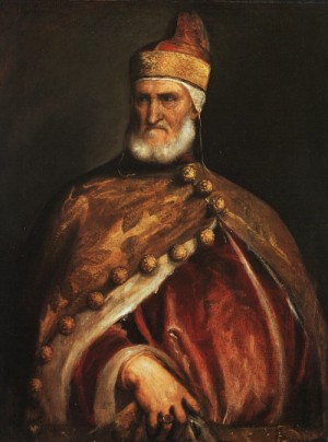 Oil titian Painting - The Doge Andrea Gritti, 1535-40 by Titian
