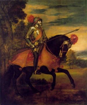  Photograph - The Emperor Charles V on Horseback, in Muehlberg  1548 by Titian
