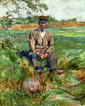 Oil toulouse lautrec, henri de Painting - A Laborer at Celeyran 1882 by Toulouse Lautrec, Henri de