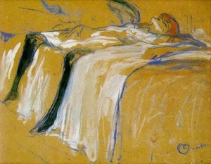 Oil toulouse lautrec, henri de Painting - Alone 1896 by Toulouse Lautrec, Henri de