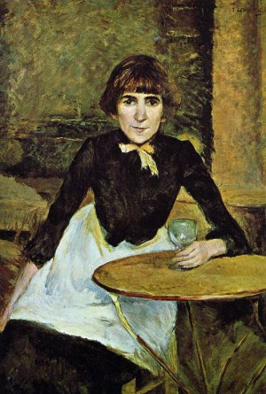 Oil portrait Painting - At La Bastille (aka Portrait of Jeanne Wenz) 1889 by Toulouse Lautrec, Henri de