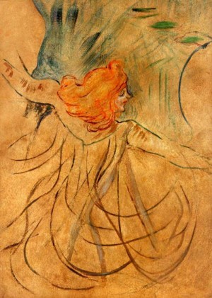 Oil music Painting - At the Music Hall-Loie Fuller 1892 by Toulouse Lautrec, Henri de