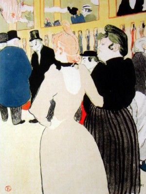 Oil toulouse lautrec, henri de Painting - Au Moulin Rouge,la Goulue et sa Soeur 1892 by Toulouse Lautrec, Henri de