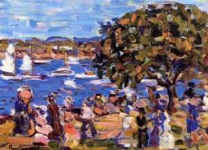 Oil toulouse lautrec, henri de Painting - Buck's Harbor 1907-1910 by Toulouse Lautrec, Henri de