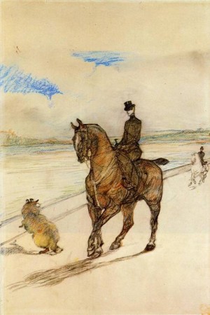 Oil toulouse lautrec, henri de Painting - Horsewoman 1899 by Toulouse Lautrec, Henri de
