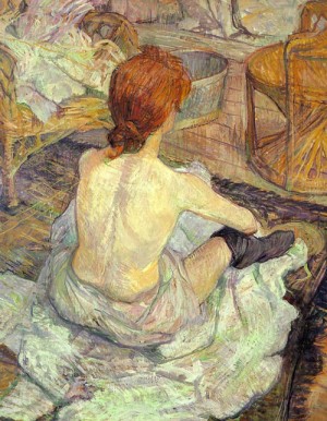 Oil toulouse lautrec, henri de Painting - La Toilette, 1889 by Toulouse Lautrec, Henri de
