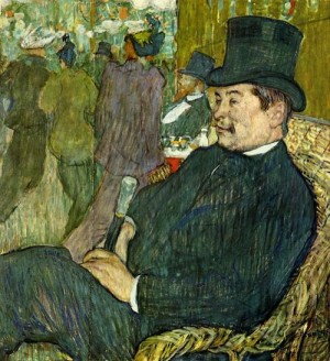 Oil toulouse lautrec, henri de Painting - M. Delaporte at the Jardin de Paris 1893 by Toulouse Lautrec, Henri de